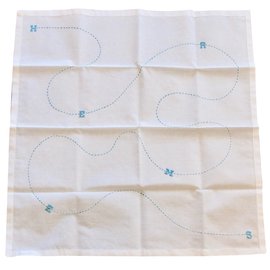 Hermès Sciarpa seta Blu