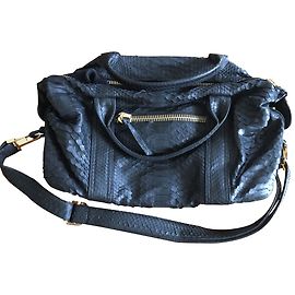 Autre Marque Borsa Opéra in pelle di serpente nera Nero