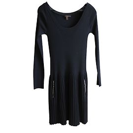 Louis Vuitton Black Wool Dress XL Black