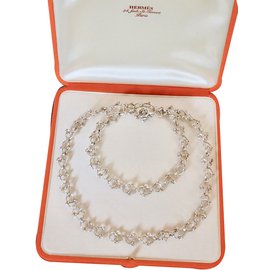 Hermès Collar largo Plata