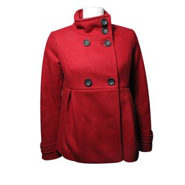 Comptoir Des Cotonniers-chaqueta roja-Roja