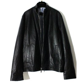 Smalto-Leather jacket-Black