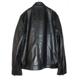 Smalto-Leather jacket-Black