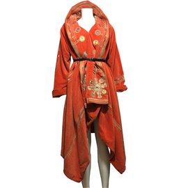 Autre Marque-Carole Fakiel Coat dress-Orange