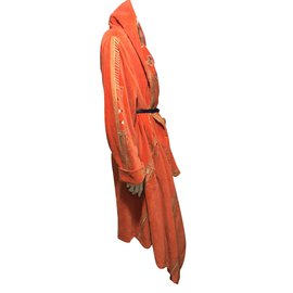 Autre Marque-Manteau robe Carole Fakiel-Orange