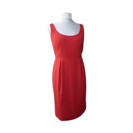 Paule Ka-Vermilion red dress-Red