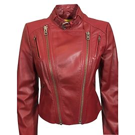 Catherine Malandrino Lederjacke Rot