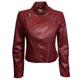 Catherine Malandrino-Chaqueta de cuero-Roja