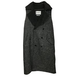 Max Mara Casaco sem mangas Cinza