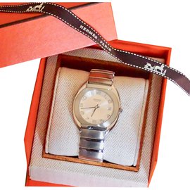 Hermès-Reloj de cuarzo-Plata