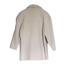 Inès de la Fressange-Manteau-Blanc cassé