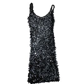 Robe en maille noire Dolce & Gabbana avec perles et sequins Noir