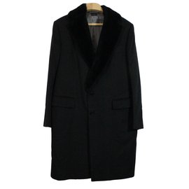 Ermenegildo Zegna-Mink collar Cashmere Coat-Black