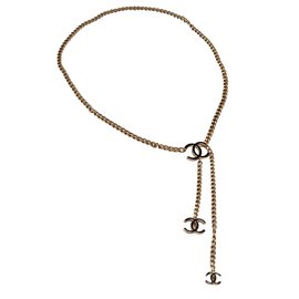 Chanel-Cadena / cinturón / collar-Dorado