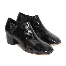 Sandro Alexine Python-Stiefeletten Schwarz