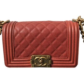 Chanel-Boy-Dark red