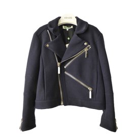Kenzo Perfecto wool jacket blue Blue