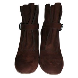 Vanessa Bruno Athe-Ankle Boots-Brown