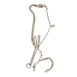 Hermès Long necklace Silvery