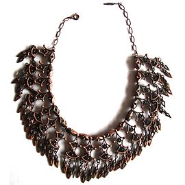 Autre Marque Collana con pendenti in bronzo e rame Metallico