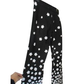 Andrew GN-Flowers Trousers-Black