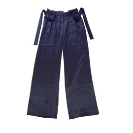Yves Saint Laurent Pantalon soie Noir