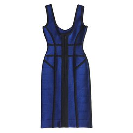 Herve Leger-Herve Leger Dress-Black,Blue