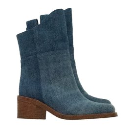 Chanel-Ankle Boots-Blue