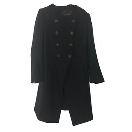 Louis Vuitton-Cappotto di lana-Grigio antracite