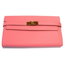 Hermès-Kelly long wallet-Pink