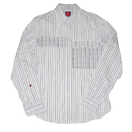 Camicia D&G in cotone grigia a righe e quadretti Grigio