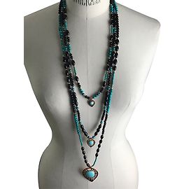 Rita & Zia Long necklace Blue