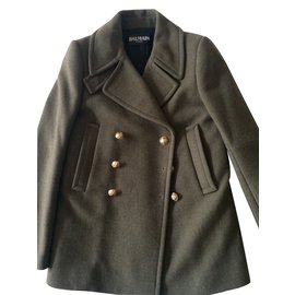 Balmain Pea coat Khaki