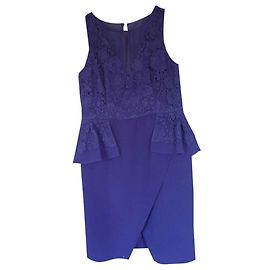 Coast Prune Polyester and Silk Dress 42FR Prune