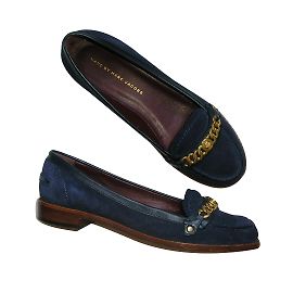 Marc by Marc Jacobs Flats Blue Deerskin Blue