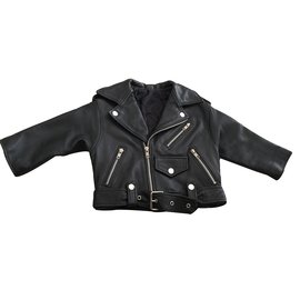 Autre Marque Black leather biker jacket boy 2 years Black