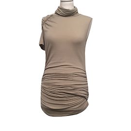 Pinko Taupe Asymmetrical Tunic Top Other
