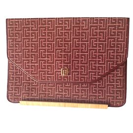 Balmain Unterarmtasche Bordeaux