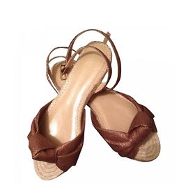 Sandali Charlotte Olympia Marina color caramello glitterati Caramello