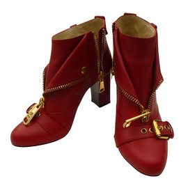 Moschino-Ankle Boots-Red