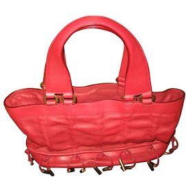 Donna Karan Red Leather Handbag Red