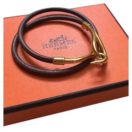Hermès-Bracelet jumbo double tour-Doré