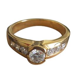 Autre Marque Yellow gold solitaire diamond ring 18k size 51 Golden