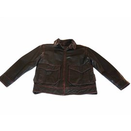 Gap-BLOUSON EN CUIR DE CHEVRE-Marron