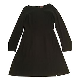 Kenzo Black mini wool dress Black