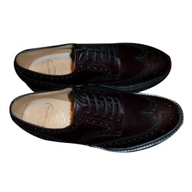 Church's-Mens burgundy leather lace ups-Other