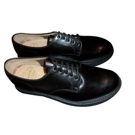 Church's-Mens ebony brown plain leather lace up shoes-Brown