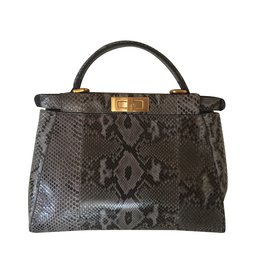 Fendi-Handbag-Black,Multiple colors,Grey