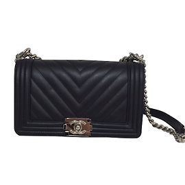 Chanel boy chevron Noir