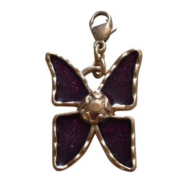 Yves Saint Laurent-Pendant necklace-Golden,Purple